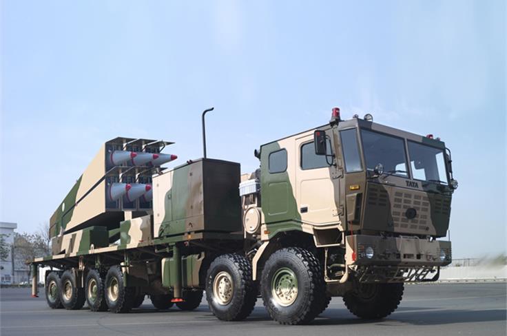 This indigenous high mobility, all-terrain and all-wheel-drive LPTA 5252-12x12 vehicle is specifically for missile launcher-cum-carrier applications like integration of Prahaar, BrahMos and Nirbhay Missiles, in close coordination with R&DE &#8211; DRDO. 
